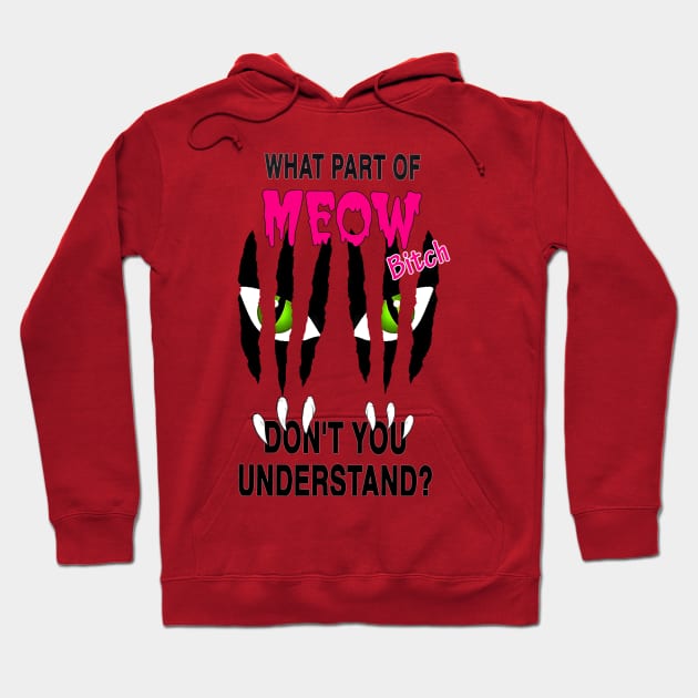 Kitty Scratch Through Hoodie by Kitty's Sassy Shirts 